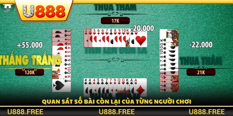 Chú ý đến số bài của đối thủ để dự đoán hướng đánh